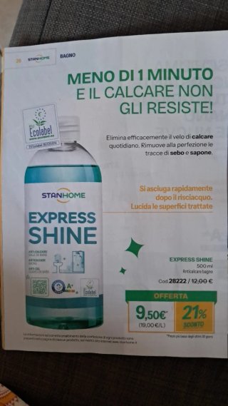 Stanhome Express Shine Anticalcare Bagno 500ml