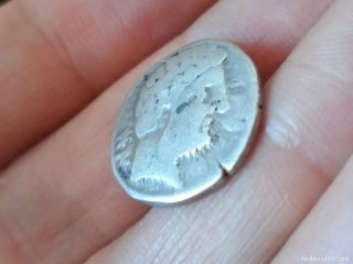 Denario ibérico plata Bolskan Huesca