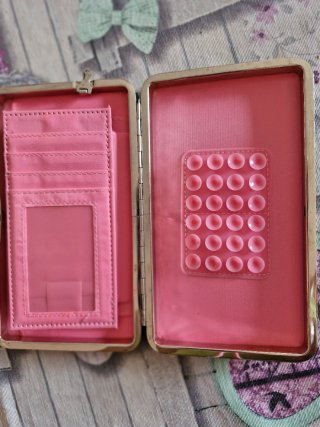 Monedero plano tarjetero estampado paisley