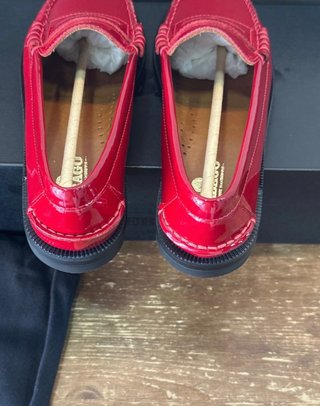 Mocasines Sebago charol rojo