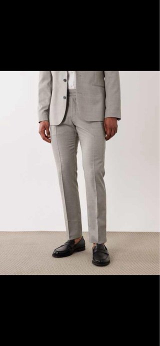 Pantalones de traje grises
