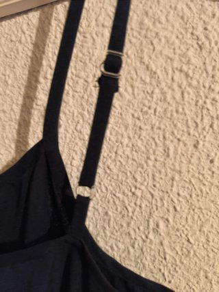 Camisa semitransparente negra con encaje
