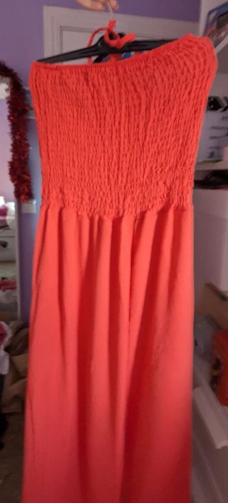 Vestido Verano Panel Abeja Rojo