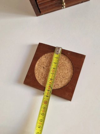 Caja Posavasos Madera Antigua