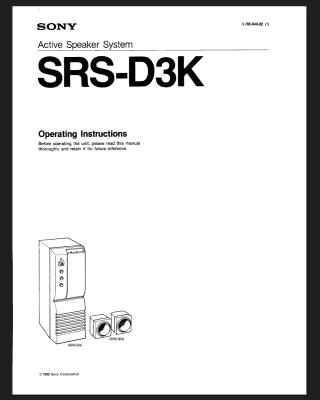 Subwoofer Sony SRS-D3 Negro
