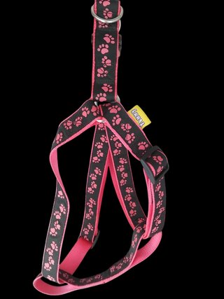Arnés para perro Yommy rosa/negro
