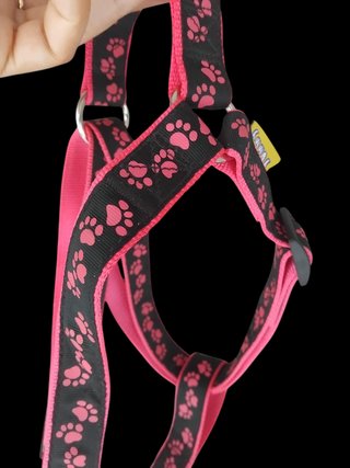 Arnés para perro Yommy rosa/negro