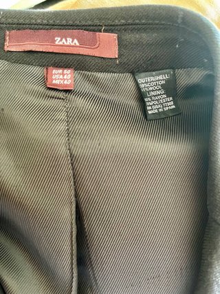Americana Zara Negra Caballero