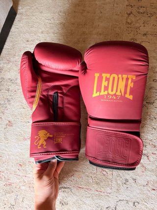 Guantes Boxeo Leone 1947 Bordeaux Ed. Rojo