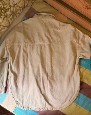 Sobrecamisa Zara Oversize Crema Talla S