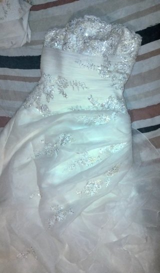 Vestido de Novia Palbra Honor Pedrería color hueso
