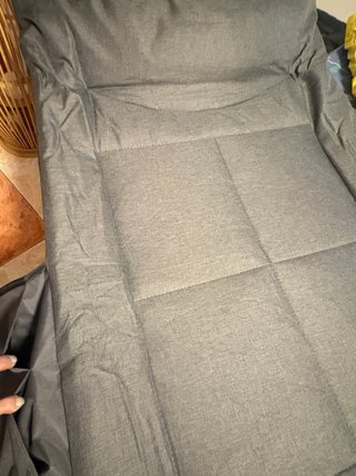 Cama de camping plegable gris