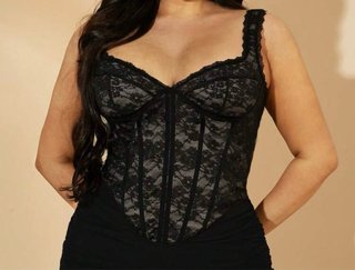 Corsé negro encaje talla XL (M/L)