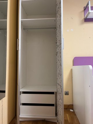 Cama infantil con cajones morada