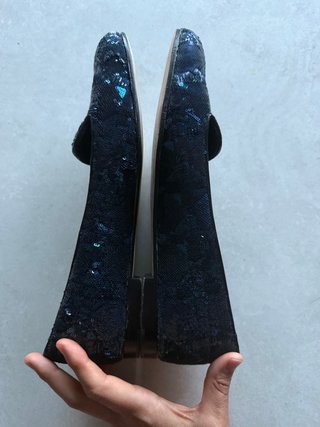 Zapatos Christian Dior Talla 39 Azul Marino