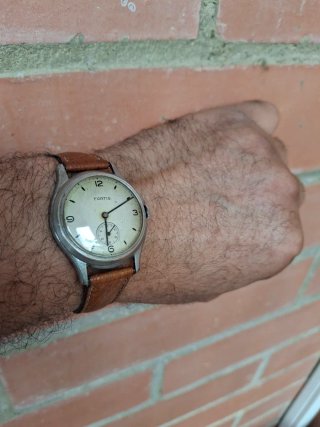Reloj Fortis Militar Marrón/Plateado