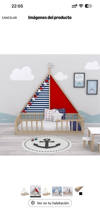 Cama Infantil Barco Montessori Madera