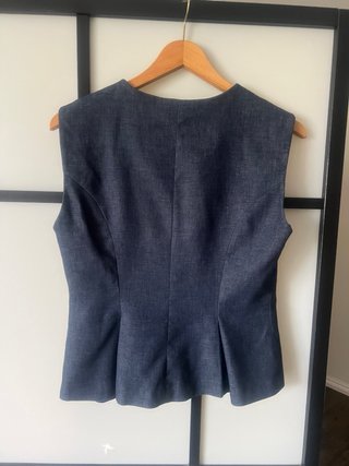 Conjunto Zara chaleco y pantalón azul