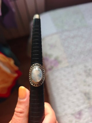 Anillo Piedra Luna Plata