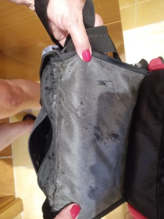 Mochila de acampada bicolor