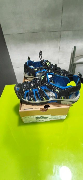 Sandalias niño azul y nego