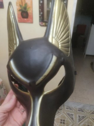 Maschera Originale Anubi Egizia Dorata Nera