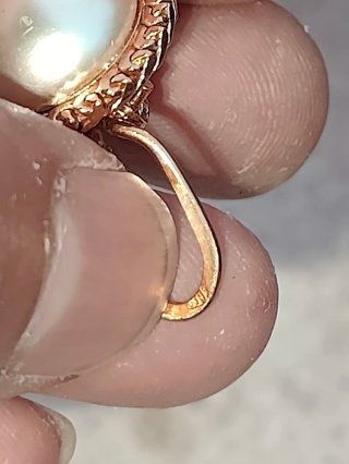 Pendientes Oro Amarillo Perla