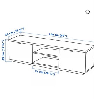 Mueble TV Ikea modelo BYAS color blanco brillante