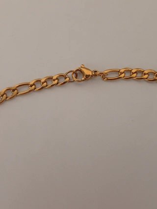 Conjunto Pulsera y Collar Cruz Chapado Oro 18K