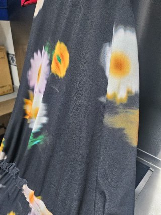 Vestido Desigual nuevo Negro Multicolor Flores