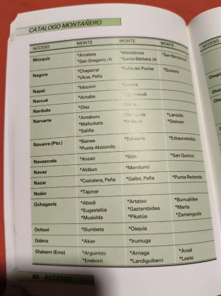 CATALOGO MONTAÑERO NAVARRA Y PROXIMIDADES AÑO 1986