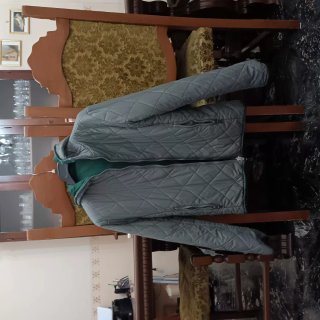 Giubbotto imbottito double face verde/grigio