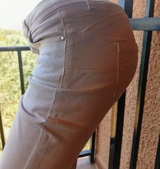 Pantalón Pitillo Promod Push Up Talla 38 Crema