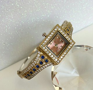 Reloj plata de ley con zafiros