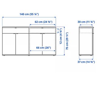 Aparador IKEA VIHALS Blanco