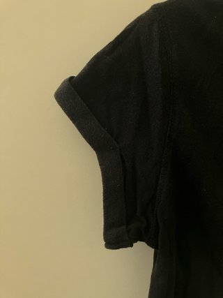 T-shirt cropped nera