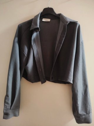 Camicia Crop VICOLO Grigia Taglia Unica