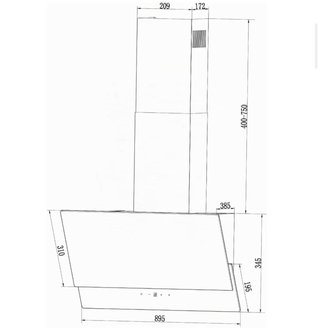 Respekta Campana extractora blanca 90cm
