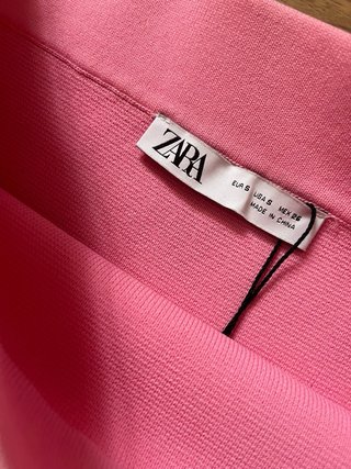 Minifalda Zara Rosa Talla S