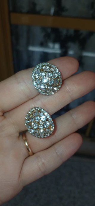 Orecchini clip eleganti con strass