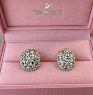 Orecchini clip eleganti con strass