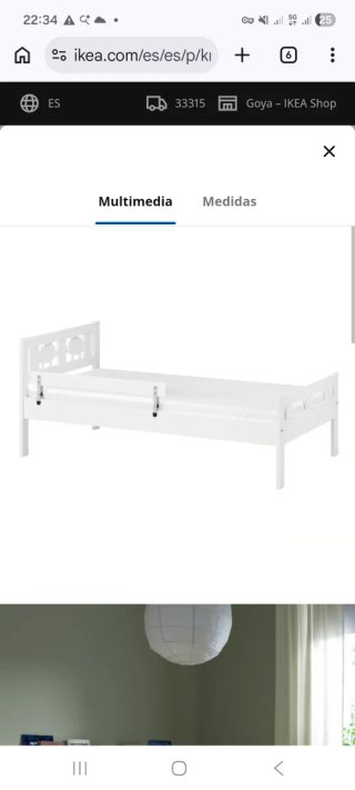 Cama infantil blanca IKEA