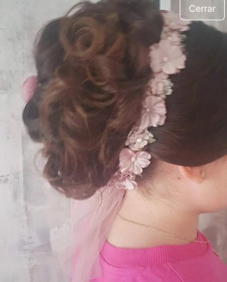 Traje de Comunión Blanco y Rosa con cancán