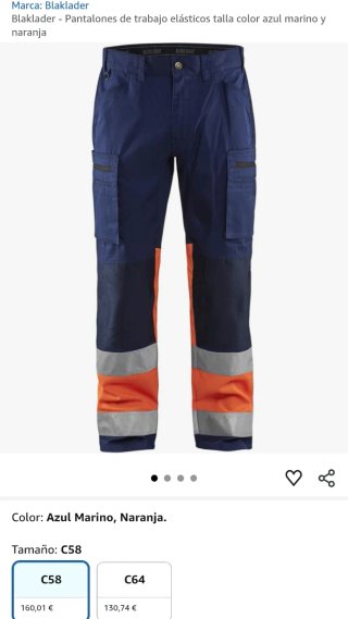 Pantaloni da lavoro Blåkläder 1552 EN ISO 20471