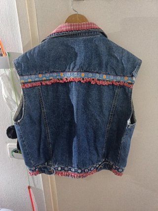 Chaleco tejano niña patchwork