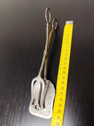 Pinça Antiga para Bolos - Banho de Prata (Vintage)