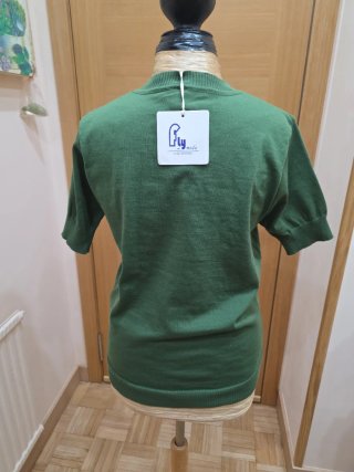 Jersey punto verde con caballos Talla 44 / 46
