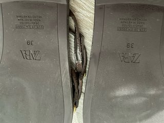 Sandalias ZARA Piel Tiras Marrón