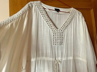 Kaftán COUCHEL Blanco Talla XL grande NUEVO
