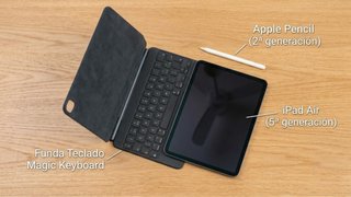 iPad Air A2588 con Penna e Custodia Tastiera